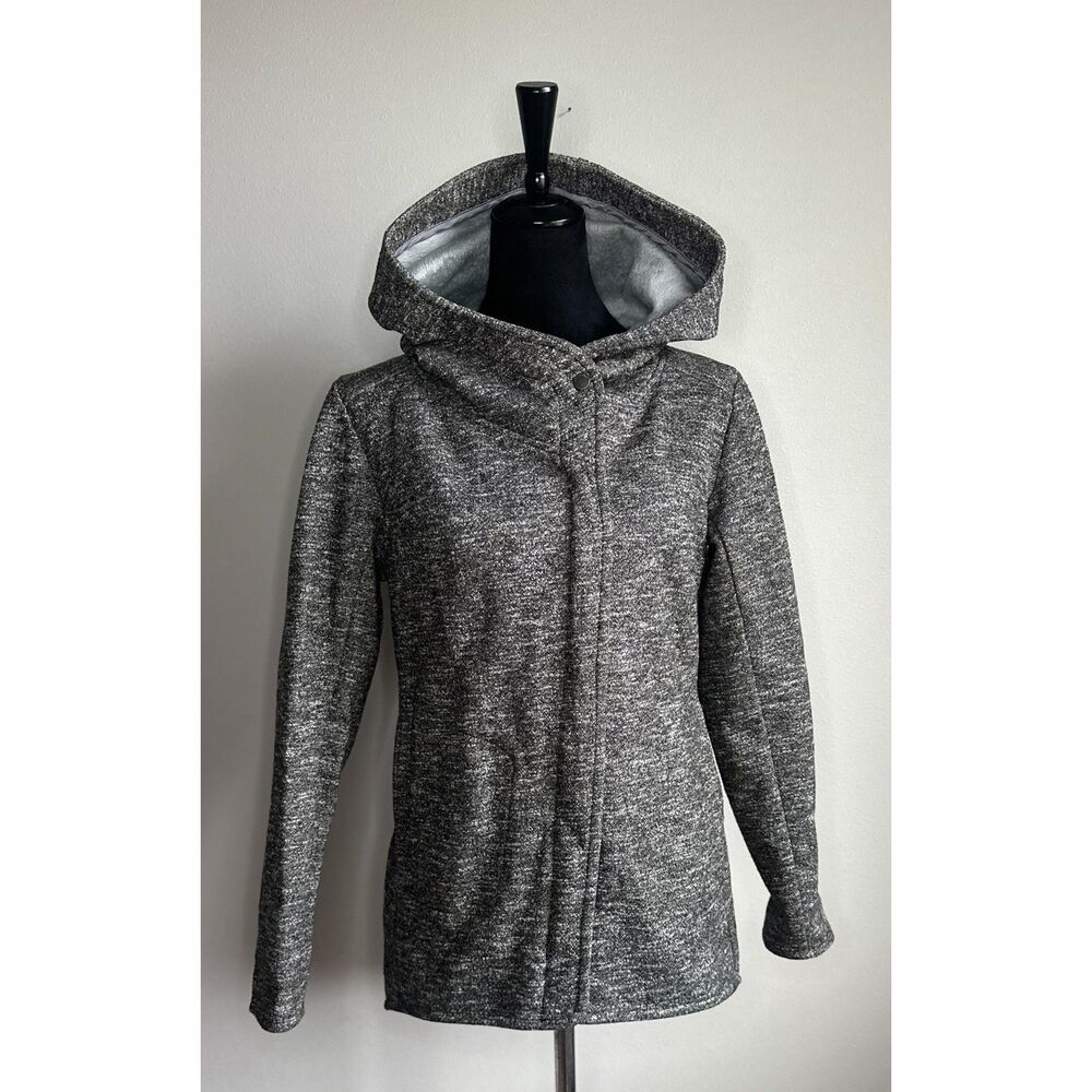 MIA MELON Tofino Weather-Proof Wind-Proof Hooded Jacket in Heathered Grey Size S